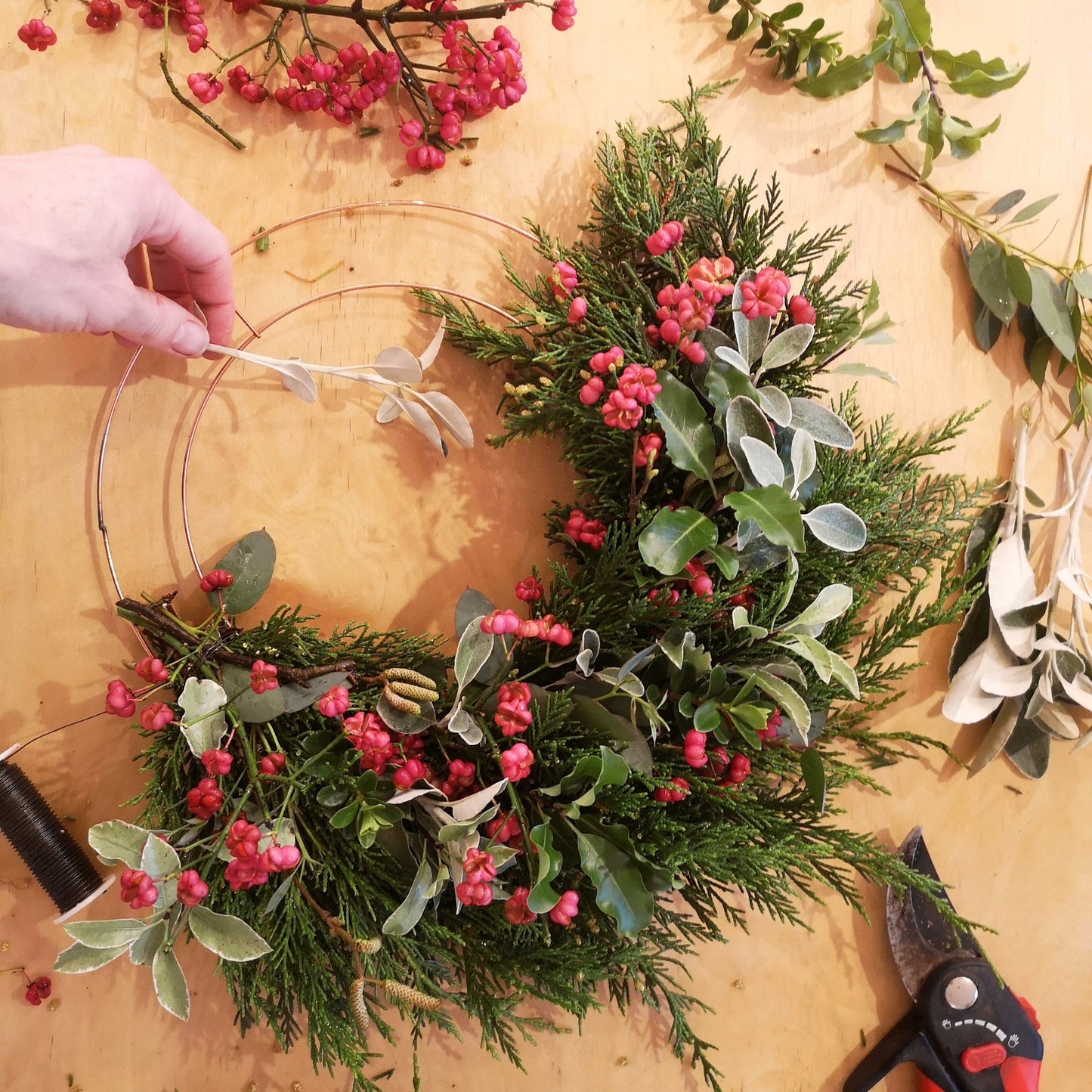 Christmas Wreath Workshop - Wednesday, December 3rd, 6:30pm - 8:30pm, Mad Yolk Farm