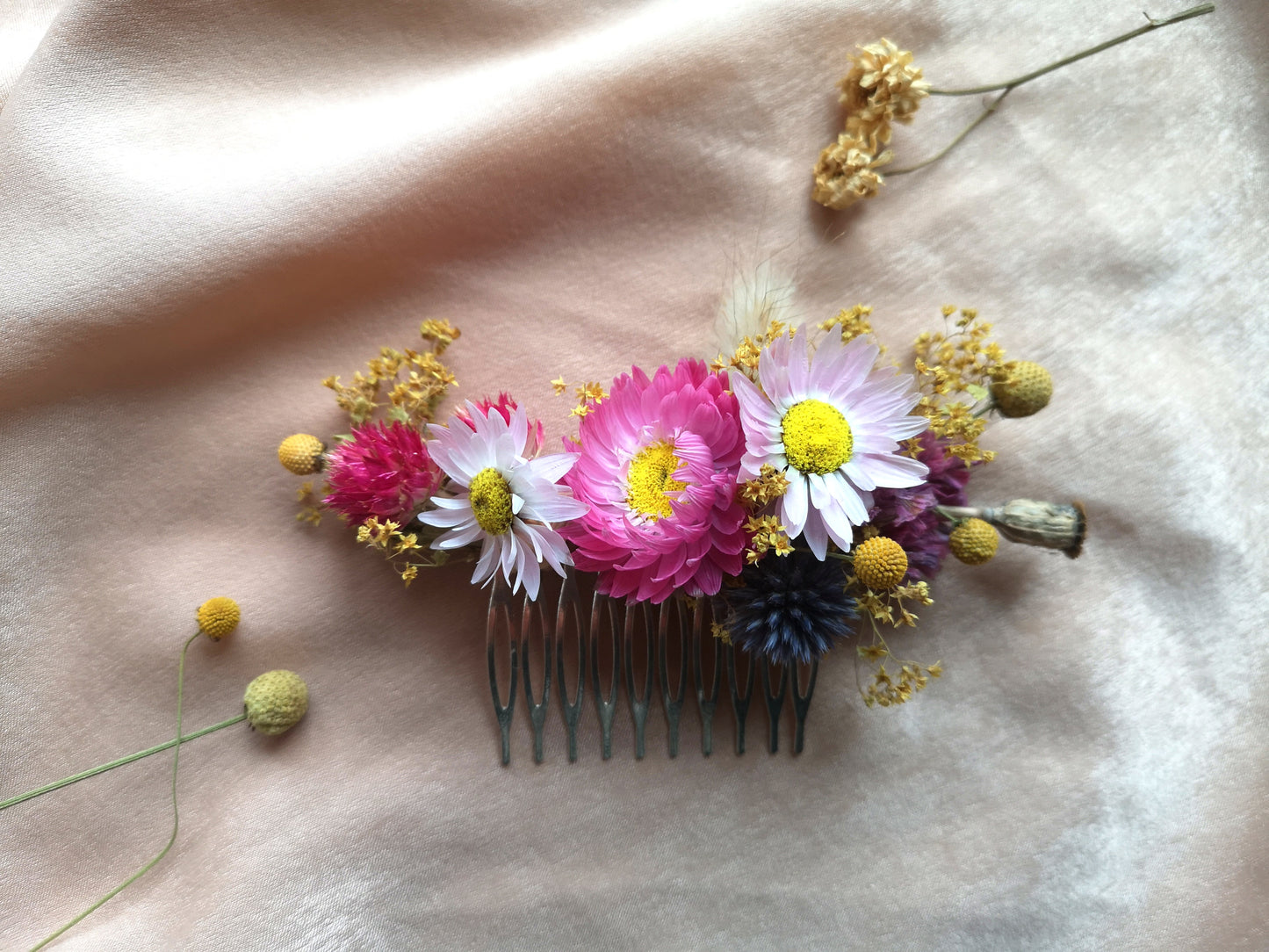 Dried Flower Hair Comb - Boho Beauty